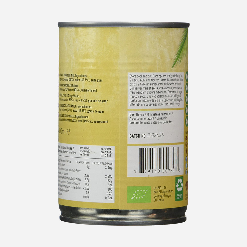 Coconut Milk Water Cream Food